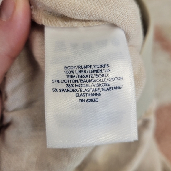 Lands End Wide Leg Pure 100% Linen Pull On Trousers In Flax Linen Size 2 PETITE - Picture 8 of 8